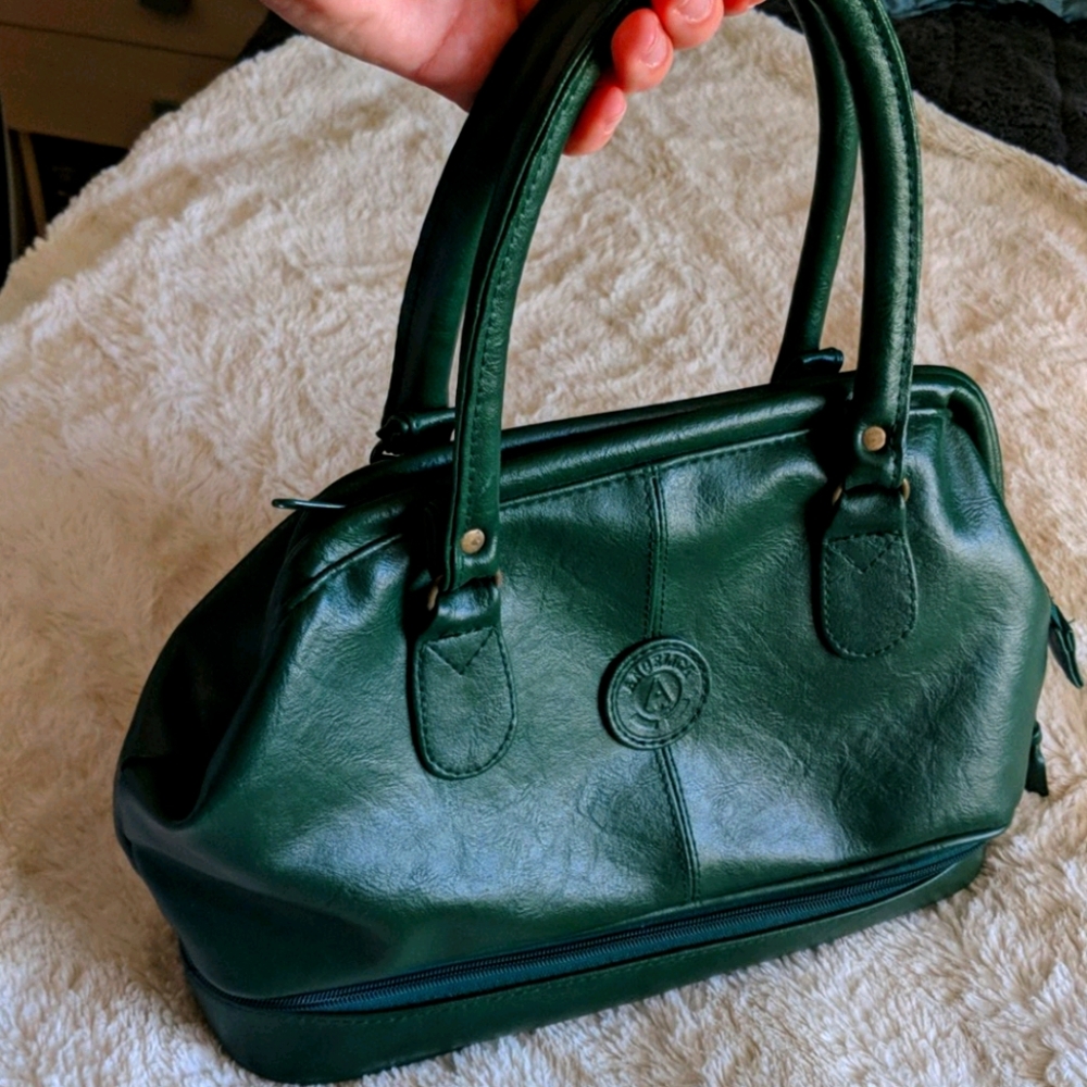 Angelica Purse Leather Bowler Handbag Green